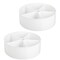 mDesign Divided Storage Turntable for Office, 11.5" Round, 2 Pack